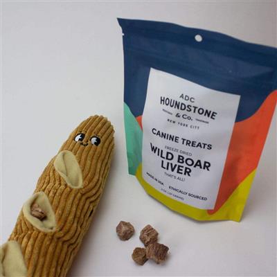 Baguette Interactive Plush Dog Toy with Treat Pockets