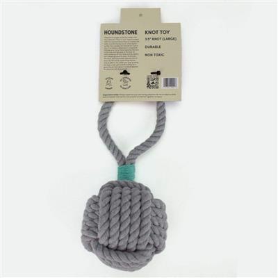 Large Durable Rope Dog Toy - Grey - Cotton Rope With Handle For Interactive Play And Exercise