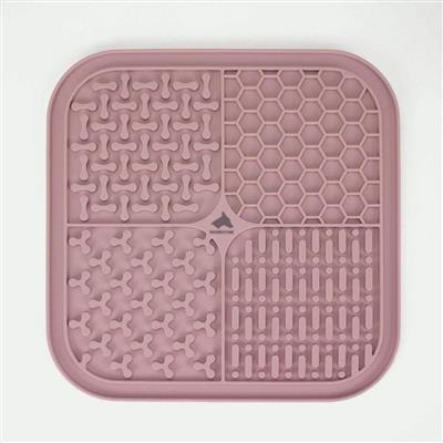 Houndstone Dog Lick Mat, Dishwasher Safe, Dusty Rose