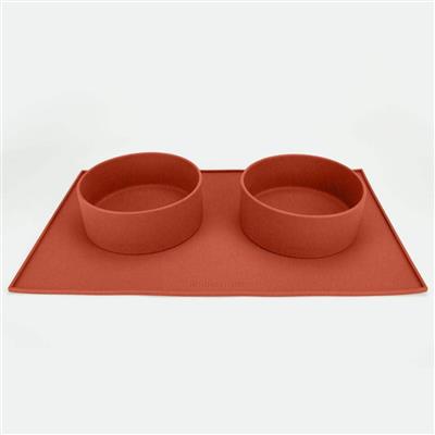 Houndstone Silicone Pet Food Mat, Dishwasher Safe, Terracotta