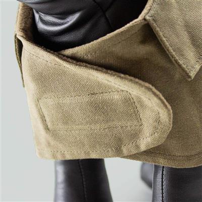 Waxed Canvas Dog Jacket, Tan, Water Resistant, Fleece Lined