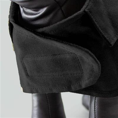 Black Waxed Canvas Dog Jacket - Fleece Lined, Black