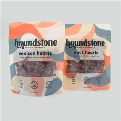 Duck Heart Freeze-Dried Dog Treats 2 Oz Bag - All-Natural & Ethically Sourced, Made In Usa