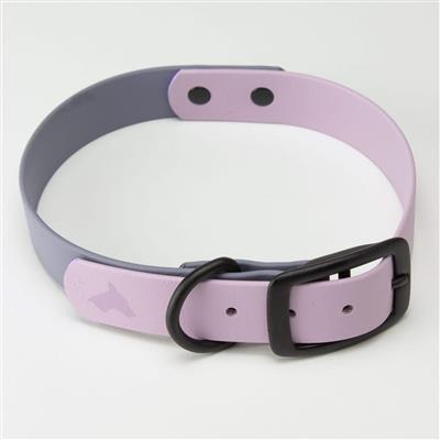 Dual-Tone Biothane Dog Collar In Gray & Violet