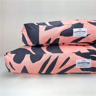 Houndstone Dog Bed, Waterproof Liner, Made In Usa - Block Print Floral