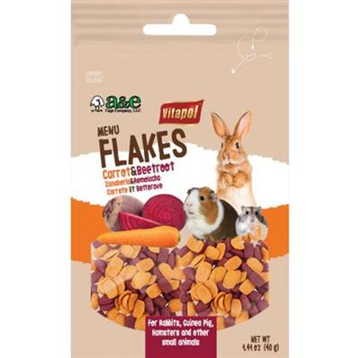 A  E Cages Vitapol Menu Flakes Carrot  Beetroot  Small Animal Treats 1ea/4.4 oz