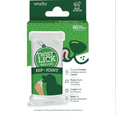 Vetality Twist & Lick Hip & Joint Supplement Beef 2.3oz.