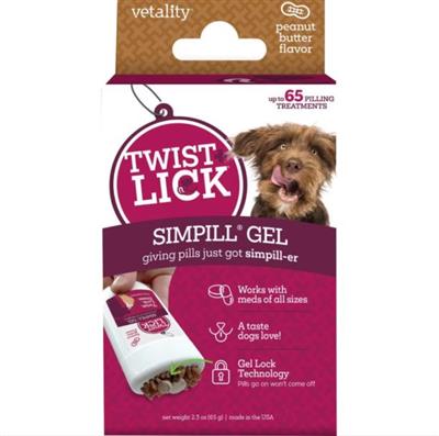 Vetality Twist & Lick Simpill Peanut Butter 2.3oz.