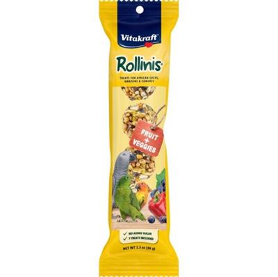 Vitakraft Rollinis Bird Treat For Parrots Fruit & Veggies 1.3oz.
