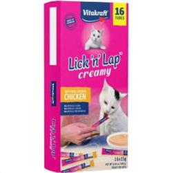 Vitakraft Lick N Lap Creamy Cat Treat Chicken 8.4oz.-16 Pk