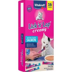 Vitakraft Lick N Lap Creamy Cat Treat Salmon 8.4oz.-16 Pk