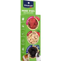 Vitakraft Mini Pie Small Animal Treats Strawberry/Apple/Blueberry 0.6oz.