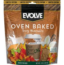Trumph  Evolve Oven Baked Latte Dog Biscuits Pumpkin Spice 12oz. - COPY