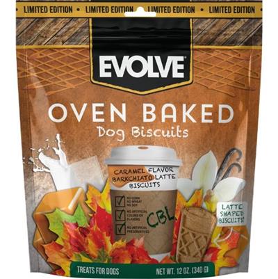 Trumph  Evolve Oven Baked Latte Dog Biscuits Pumpkin Spice 12oz. - COPY