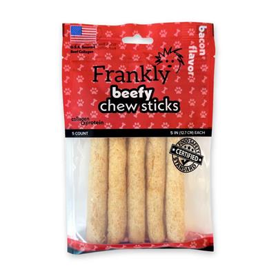 Beefy Chew Sticks 5ct 5" Bacon Flavor