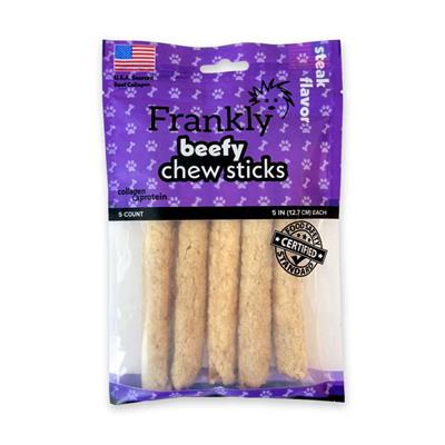 Beefy Chew Sticks 5ct 5" Steak Flavor