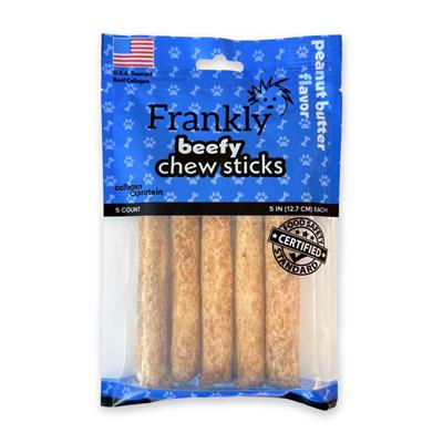 Beefy Chew Sticks 5ct 5" Peanut Butter Flavor