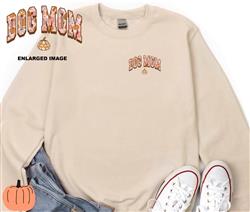 Fall Dog Mom Crewneck | Sweatshirt | Unisex Crew Neck | Fall Sweatshirt | Dog Lover | DOG MOM PUMPKIN Sweatshirt - Pocket Design
