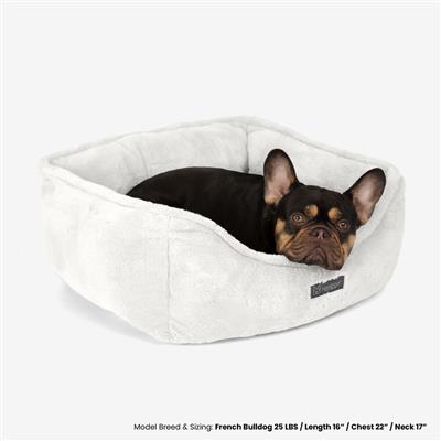 Nandog Super Cloud Reversible Dog Bed in Ivory White