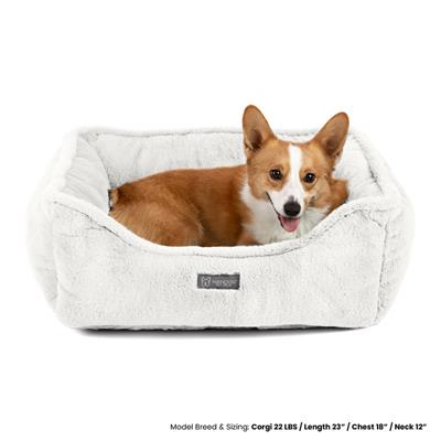 Nandog Super Cloud Reversible Dog Bed in Ivory White