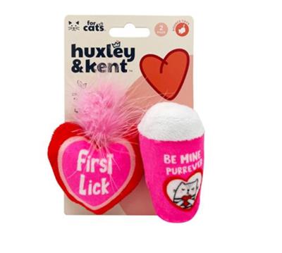 First Lick Heart & Be Mine Coffee 2pk Plush Cat Toy