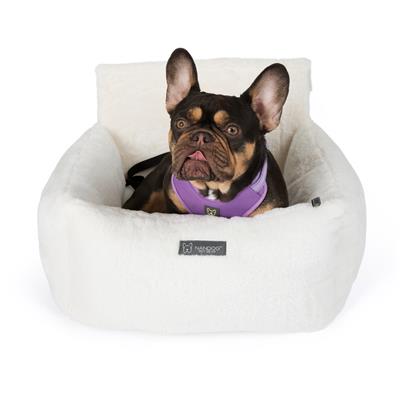 Nandog Dog Car Seat Bed in Ivory White - Medium