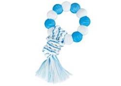 Multipet Canine Clean Small Breeds and Puppies Peppermint Nubby Ring with Rope 6"