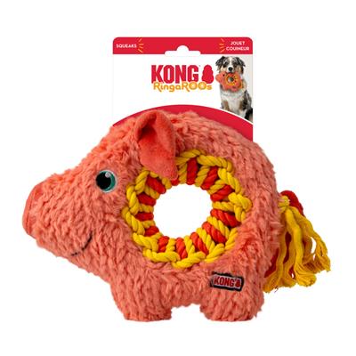 KONG Ringaroos Dog Toy Pig, 1ea/MD