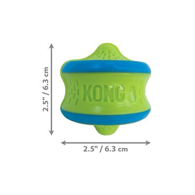 KONG Rambler Rattlez Dog Toy Swirl Ball, MD (2 pack)