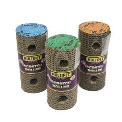 Multipet Cardboard Roller Catnip Toy Assorted 9.5 in