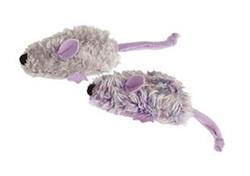 KONG Refillables Catnip Purple and Frosty Mice Cat Toy Purple, Frosty Grey 1ea/One Size, 2 pk