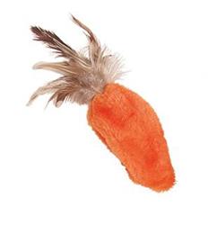 KONG Refillables Catnip Carrot with Feather Cat Toy Orange 1ea/One Size