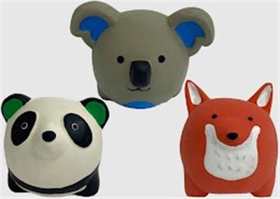 Multipet Latex Round Animals(Assorted) 2.5 Inch