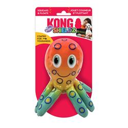 KONG Shieldz Tropics Dog Toy Octopus Orange/Yellow/Blue 1ea/MD