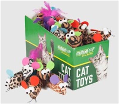 Multipet Safari Feather Mice Assorted Colors 25pc.