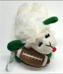 Multipet Tailgate Lamb Chop w/ Football Cat Toy 4"