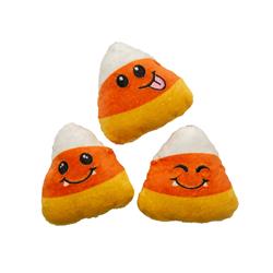 SnugArooz Candy Corn Plush Dog Toy 3pk
