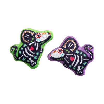 SnugArooz Day of the Dead Cats Cat Toy 2 pk