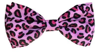 Pink Leopard Bow Tie