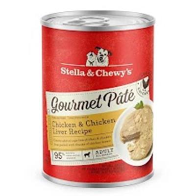 Stella and  Chewys Dog Gourmet Pate Chicken & Chicken Liver 12.5oz. (Case of 12)