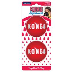 KONG Signature Ball Dog Toy Red 1ea/2 pk, LG
