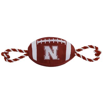 Nebraska Cornhuskers Nylon Football Dog Toy