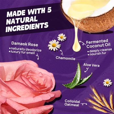 HICC Pet® Plant-Based Pet Wipes For Dogs & Cats, (damask rose-scented)