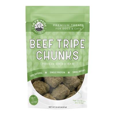 Oma'S Pride Dog Freeze-Dried Beef Tripe Chunks 1.5Oz