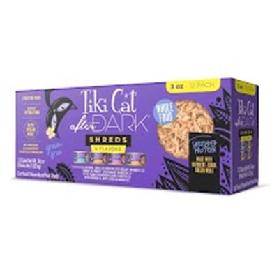 Tiki Pet Cat After Dark Shreds 3oz. Variety Pack (Case of 12)