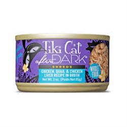 Tiki Pet Cat After Dark Shreds Chicken & Quail 3oz. (Case of 12)