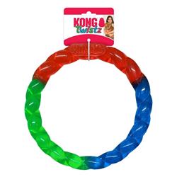 KONG Twistz Ring Dog Toy Multi-Color 1ea/SM