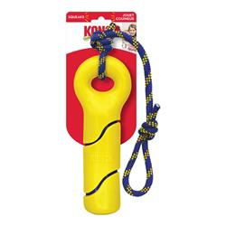 KONG Squeezz Tennis Buoy w/Rope Dog Toy Yellow 1ea/LG