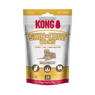 KONG Skin & Coat Soft Chews Dog Treats 1ea/28Pc