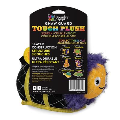 Spunky Pup Tough Plush Neon Bee